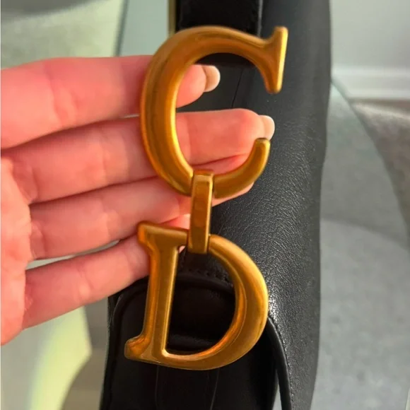 Dior Black Saddle Bag with Gold Hardware - Picture 3 of 9